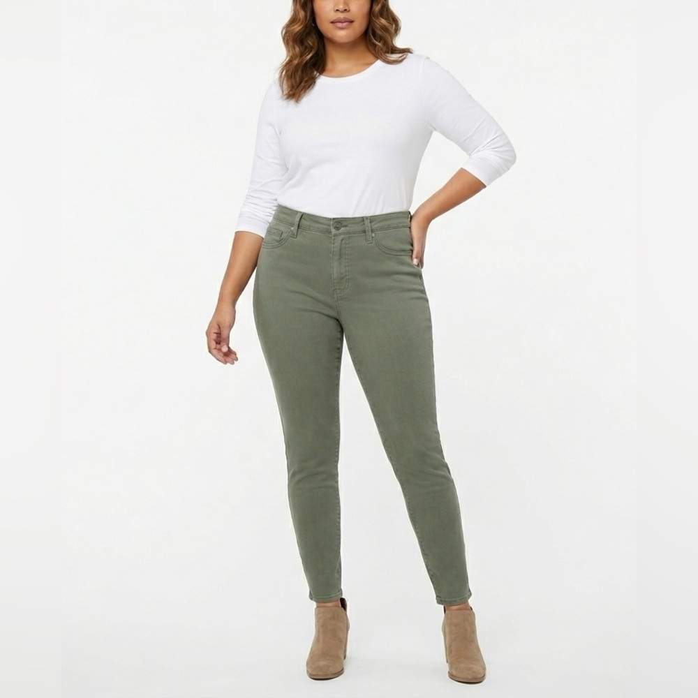 NWT Buffalo David Bitton Olive Slim Straight Skinny Jeans Sz 12